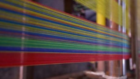 03SMMulticolouredyarnonaloomforasariAshishKothariJPG